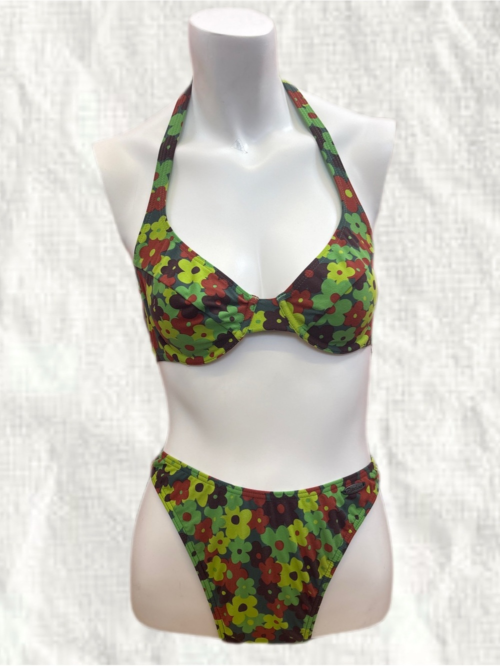 Y2K Retro Floral Bikini Set